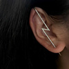 Brand metal stone inlay, ear clips, earrings, piercing