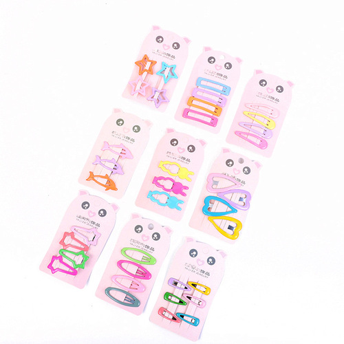 New hair accessories BB clip hairpin five-pointed star baby clip set 2 yuan store night market supply Korean version children's hairpin