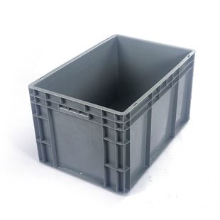 Gray thick plastic box rectangular eu European standard logistics turnover box industrial electronic hardware auto parts EU logistics box