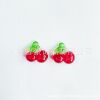 Three dimensional strawberry, resin, pendant with accessories, earrings, hair accessory, handmade, wholesale