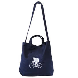 新款帆布斜挎包女学生手提包可爱图案定制大容量购物袋广告宣传袋