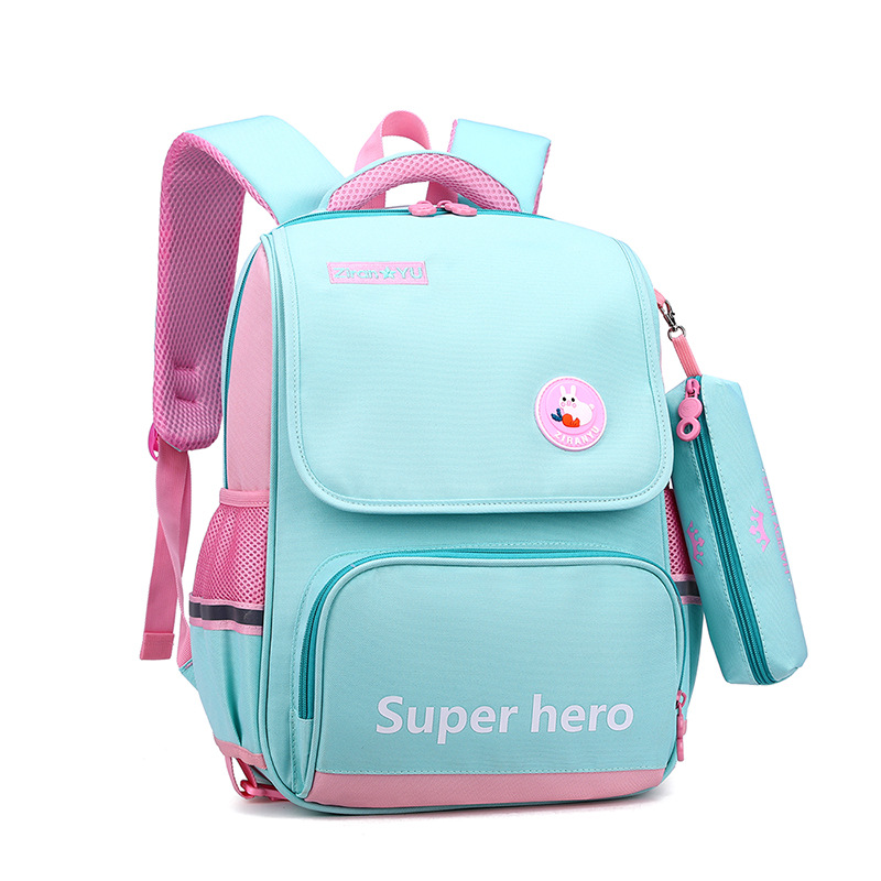 Mochila de los niños de pescado natural ligero transpirable Escuela Primaria estudiante mochila 2-4 grado niños y niñas mochila impermeable