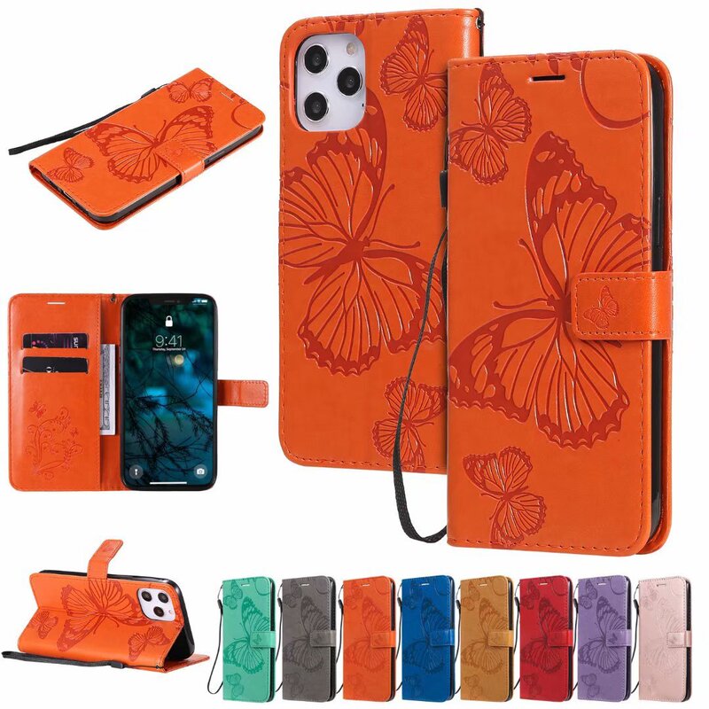 Suitable for iPhone 17 Embossed Butterfly Phone Case, Apple 16 Embossed Leather Case, Se Card Slot Flip Wallet Protective Case Suitable for iPhone 17 Embossed Butterfly Phone Case, Apple 16 Embossed Leather Case, Se Card Slot Flip Wallet Protective Case