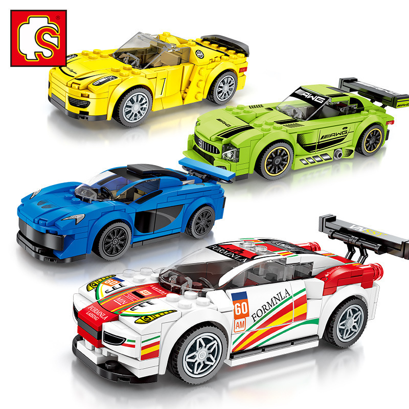 Senbao Building Blocks Famous Car Series Building Block Car Racing Children's Toys Small Particles Compatible with Assembly Senbao Building Blocks Famous Car Series Building Block Car Racing Children's Toys Small Particles Compatible with Assembly