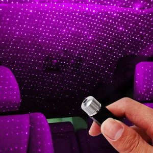 Car USB starry light household headlamp bedroom interior decoration starry car modified roof projection lamp