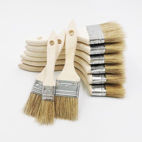 Directly supplied from the manufacturer, wooden handle pig bristle brush, pure pig bristle paint brush, barbecue brush, dip brush, machine ash sweeping brush