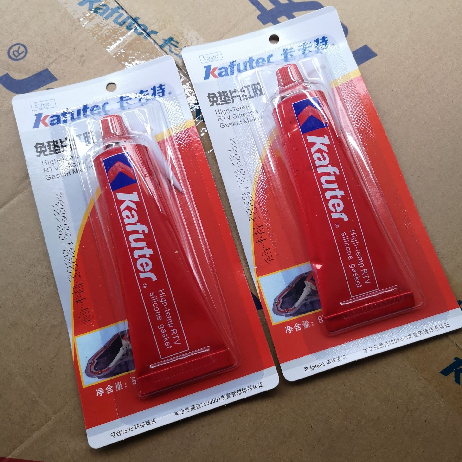 卡夫特免垫片红胶汽车发动机械胶 硅酮密封胶 胶水85g