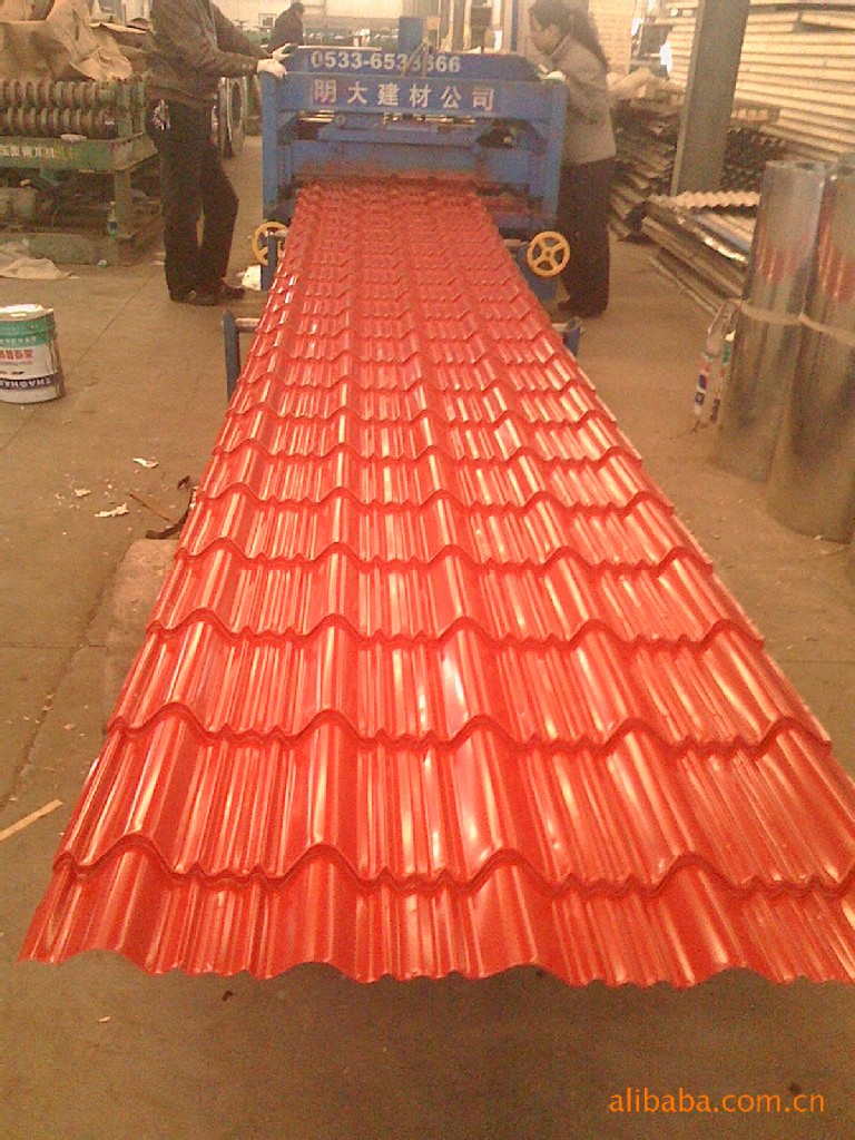 批发仿古彩钢琉璃瓦 彩钢卷瓦圆弧脊瓦彩钢瓦片色泽丰富 量大从优