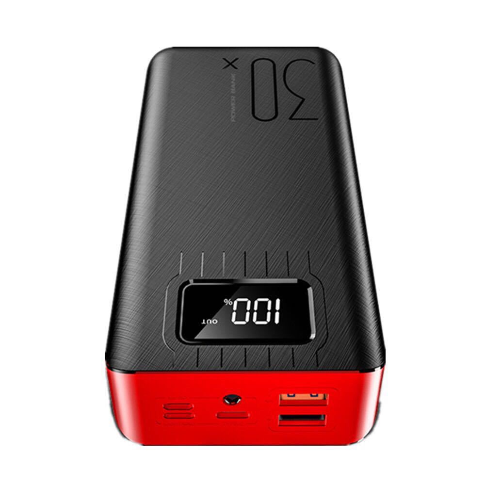30000 mA banco de energía de gran capacidad al aire libre mini pantalla digital portátil 20000mAh teléfono móvil fuente de alimentación móvil