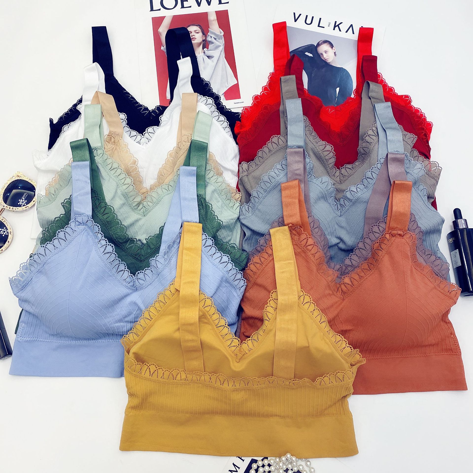 Sports shockproof bra top