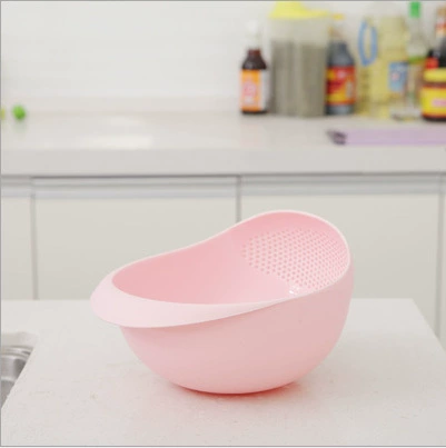 Rice washing colander (plastic) thickened, colorful small & large sizes 23×17.5×12.5 / 28×20×14 cm