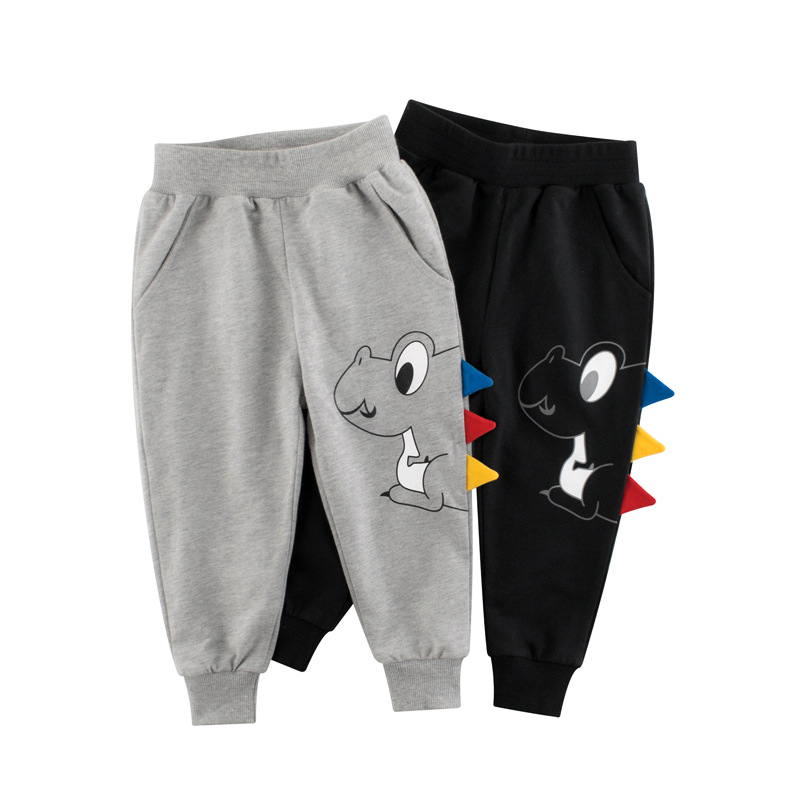 27kids ropa para niños coreanos primavera nuevos productos 2024 pantalones para niños al por mayor pantalones deportivos para niños dinosaurio