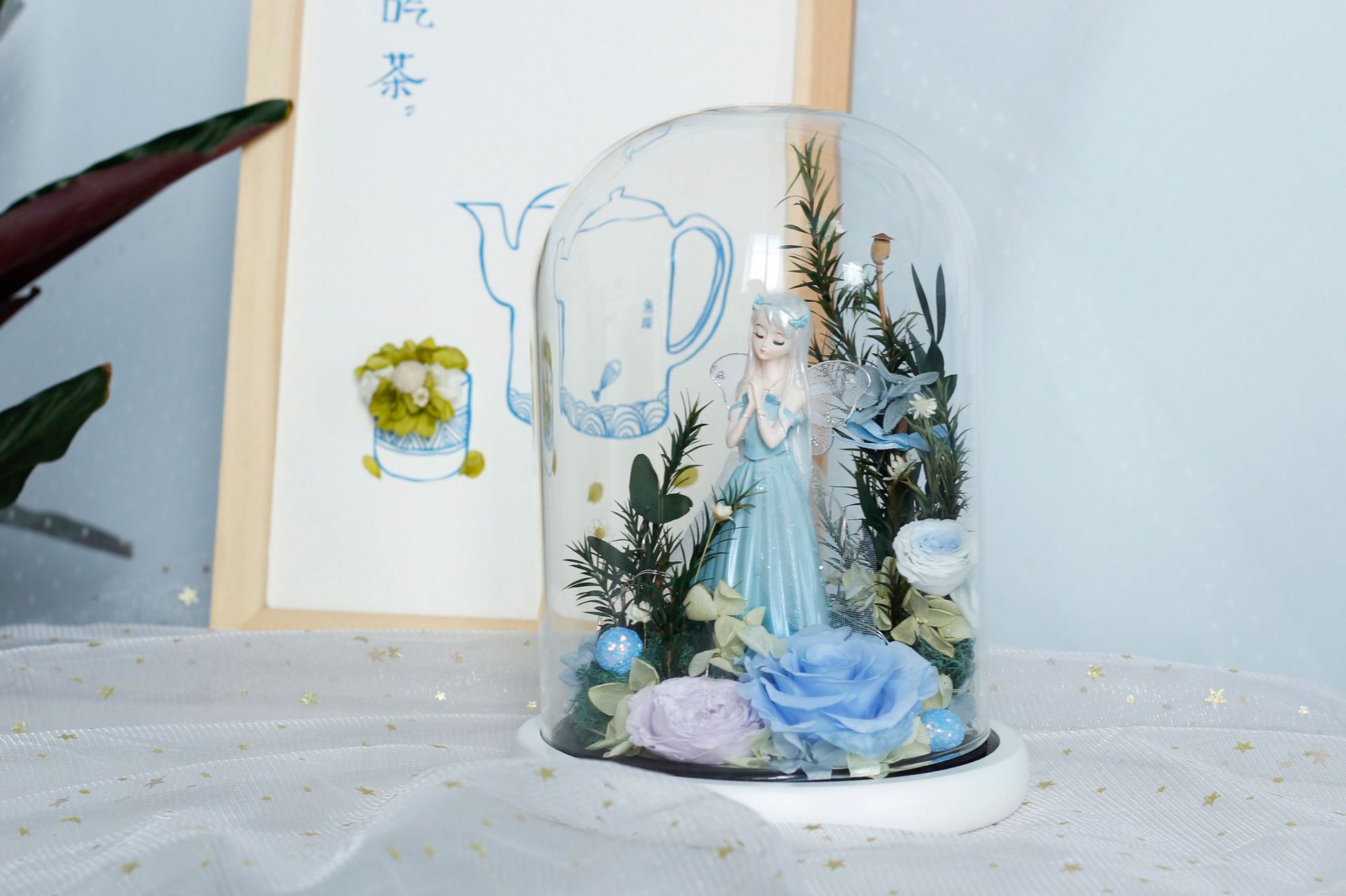 Regalo de cumpleaños para novia, cubierta de cristal con rosa eterna, producto terminado, accesorios de fotografía al por mayor, regalo para amante, Navidad