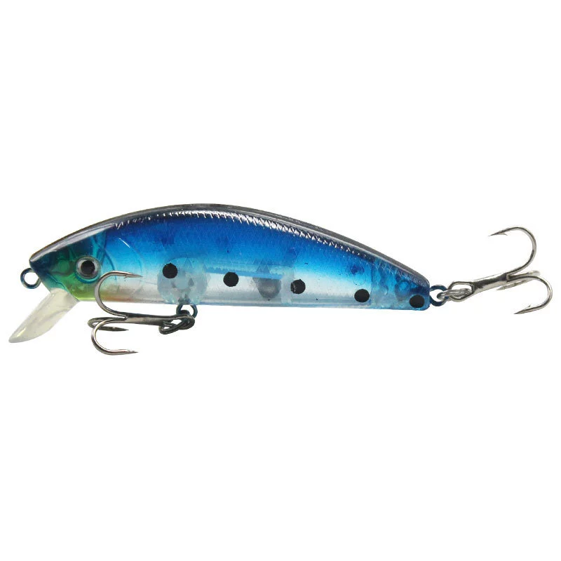 [Mini lure bait pencil small fat grasshopper 11-piece transparent box lure set (B款 hard bait + glitter)]