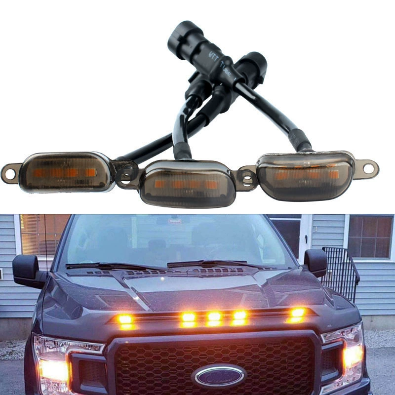 Китай чистый маленький желтый свет 17-19 F150 Raptor автомобиль модифицированный светодиодный Китай Чистый свет пикап внедорожное колесо бровь сигнальная лампа