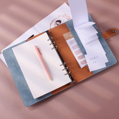 a5 loose-leaf notebook, literary, exquisite, fresh and simple, college life pages, square notebook, cocoa and logo printable