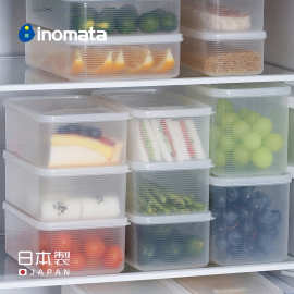 inomata进口日本冰箱保鲜盒食品收纳盒密封盒水果蔬菜冷藏储物盒
