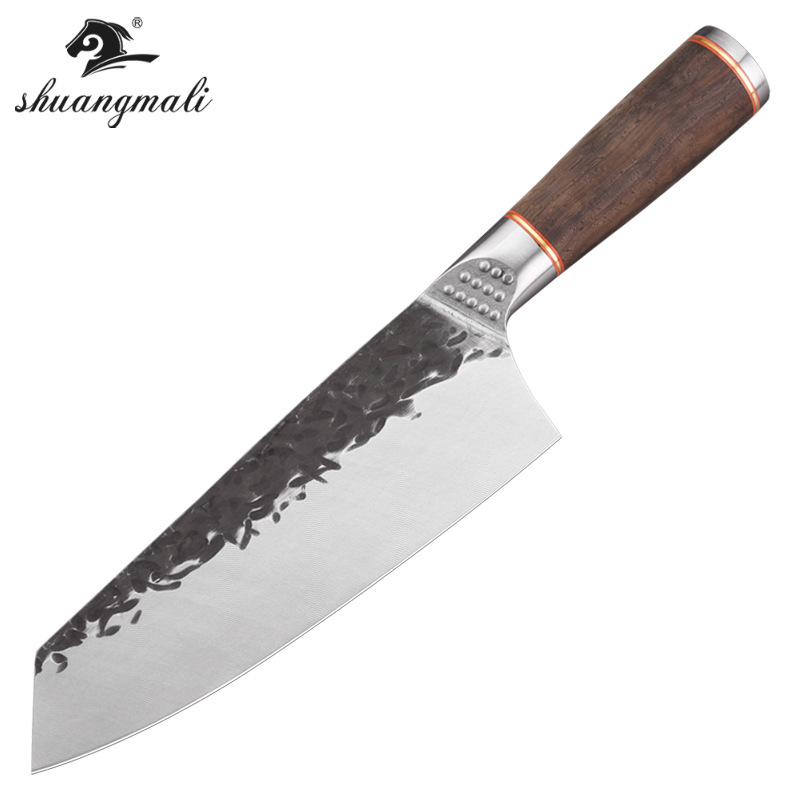 Cuchillo de chef para uso doméstico, acero inoxidable forjado con acero 5cr15mov, fabricante Yanchang, envío directo transfronterizo, acero de alto carbono forjado a mano.