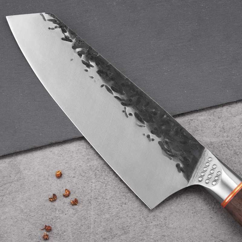 Cuchillo de chef para uso doméstico, acero inoxidable forjado con acero 5cr15mov, fabricante Yanchang, envío directo transfronterizo, acero de alto carbono forjado a mano.