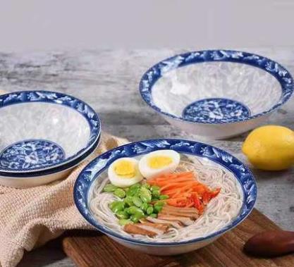 陶瓷餐具碗盘青花6英寸碗6斗青花003碗陶瓷碗6寸斗碗口15.5高5