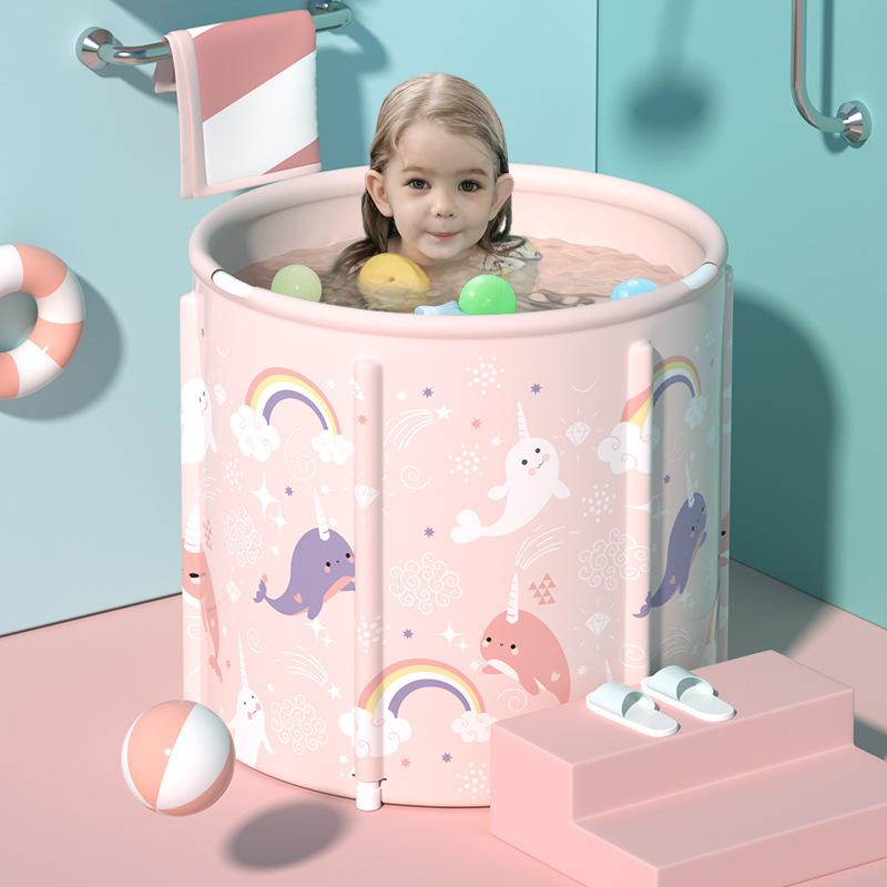 Baby and Children's Bath Tub, Foldable, No Installation Required, Swimming Pool, Toddler Bath Tub, Folding Bathtub