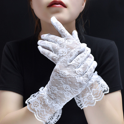 Factory direct sales Lace Breathable Sun Protection Gloves Wedding Dress Performance Gloves Sexy Clothing Accessories