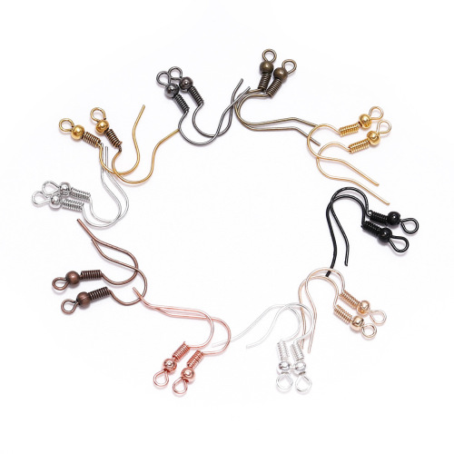 Cheap earring hook accessories DIY jewelry accessories large ear hook with bead ear hook curved ear hook gold silver