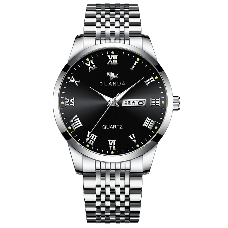 남성용 스틸 컬러 블랙 표면 J6707G