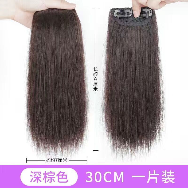 Peluca almohadilla de la raíz del cabello parche invisible sin costuras de una pieza engrosamiento de dos lados aumento del cabello dispositivo esponjoso reemplazo de la cabeza del cabello hembra