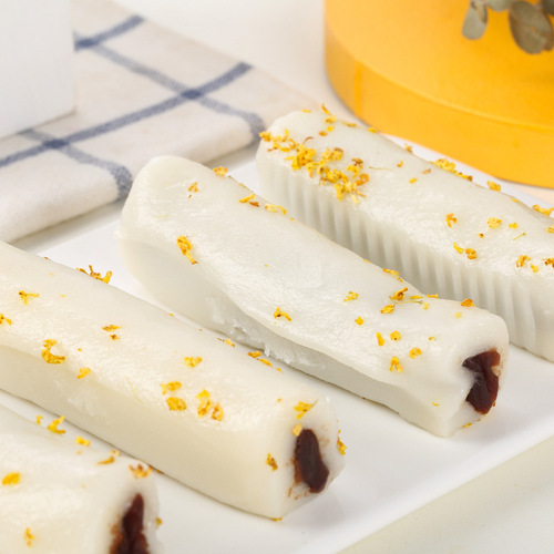 Xuxiangzhai Osmanthus Rice Cake Handmade Sweet Dumpling Red Bean Filling Osmanthus Cake Snack Tapioca Rice Manufacturer Wholesale Direct Sale