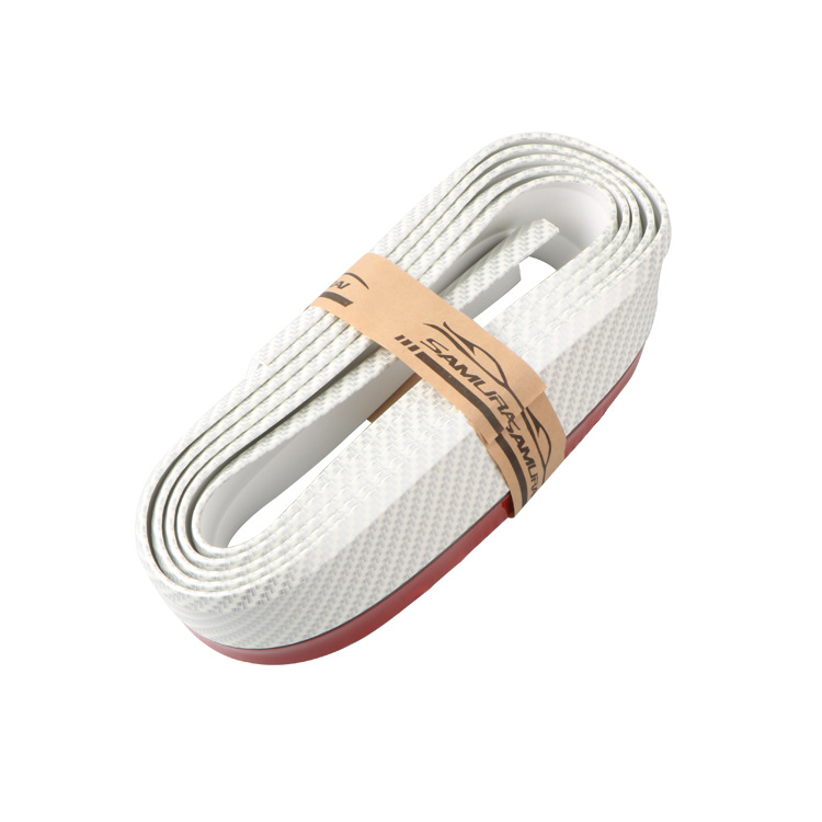 Coche frente labio anti-colisión tira de goma universal delantera pala modificación grande alrededor pequeño lado falda fibra de carbono trasero labio Decoración