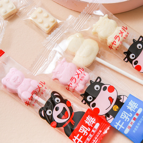 Yanfa Dairy Bar Children's Snacks Strawberry Milk Candy Wholesale Cartoon Milk Candy Bar Milk Stick