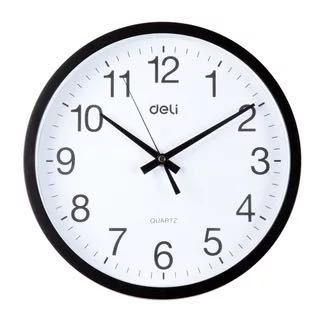 Deli/Deli 9006/9005/9007 Reloj de pared decorativo cuadrado redondo digital disponible en la oficina simple y de moda image 8