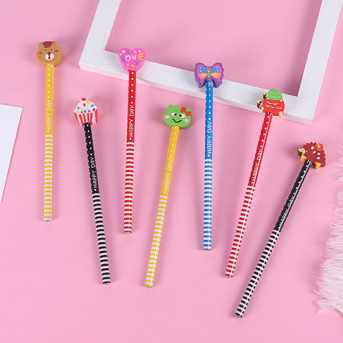 Korean Creative Stationery Cartoon Pencil HB Writing Constant Pencil Wholesale Student School Supplies Children's Gifts