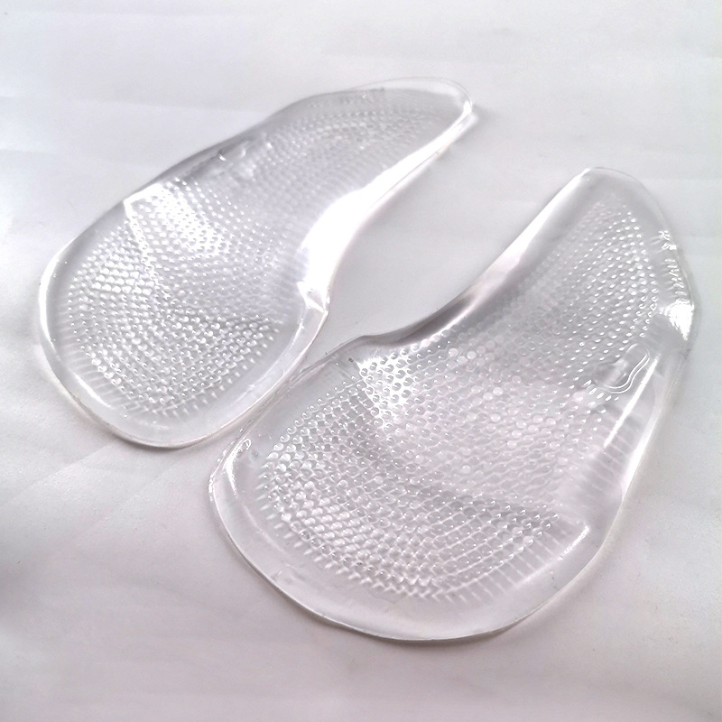 Suministradas directamente del fabricante, almohadillas de soporte para el arco del pie de PU para pies planos, plantillas correctoras para pies planos, almohadillas de silicona, alta elasticidad, absorción de impactos, aumento de altura.