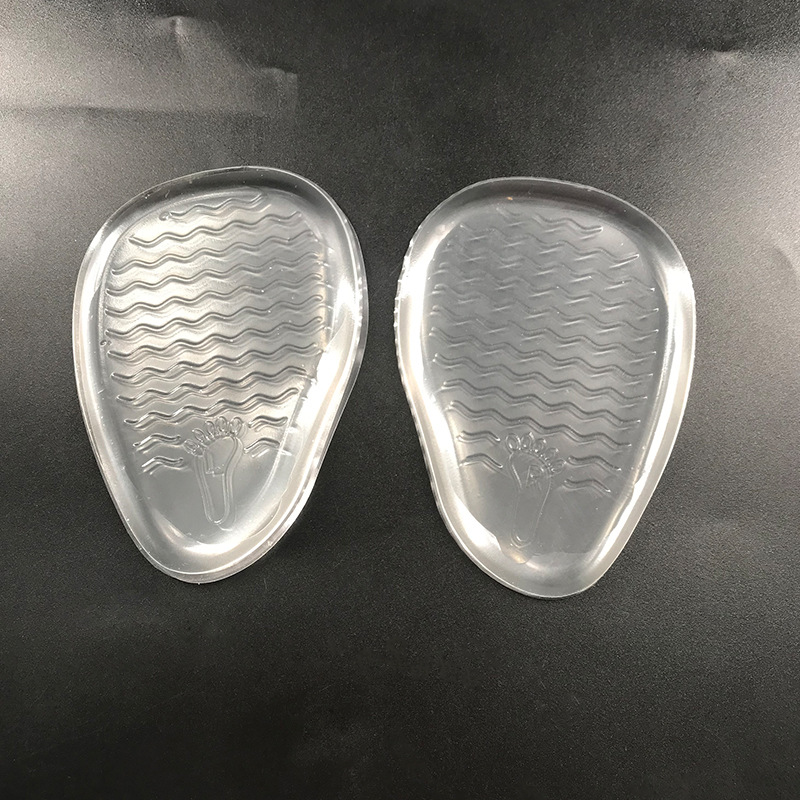 Venta al por mayor de silicona frente Palma pad anti-desgaste amortiguador zapatos de tacón alto de las mujeres medio tamaño pad autoadhesivo cómodo anti-Talón almohadilla del pie