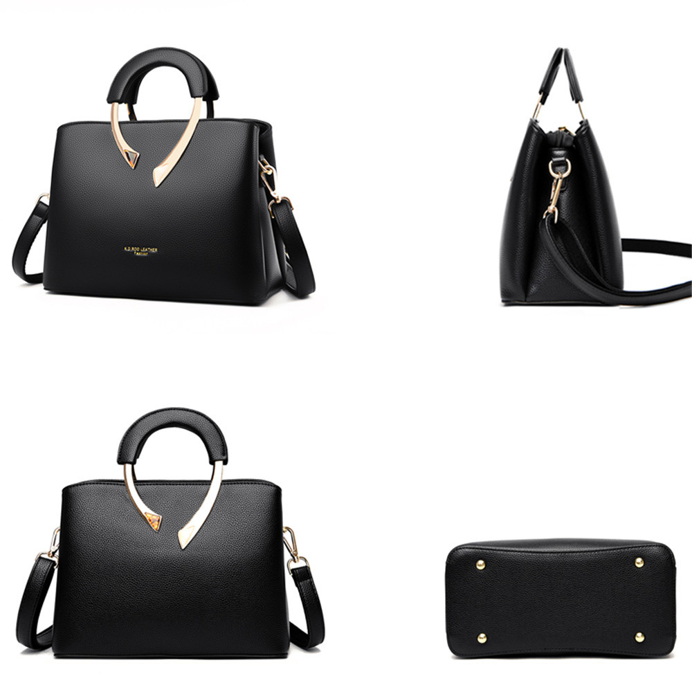 Entrega de una pieza 2020 bolsa de asas portátil de moda de comercio exterior de gran capacidad pu bolso de mujer simple bolso de mensajero de hombro Retro