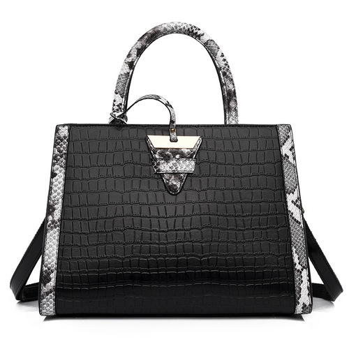 Cross-border large bag new women's bag fashionable snakeskin pattern tote women's bag texture women's large capacity shoulder crossbody handbag