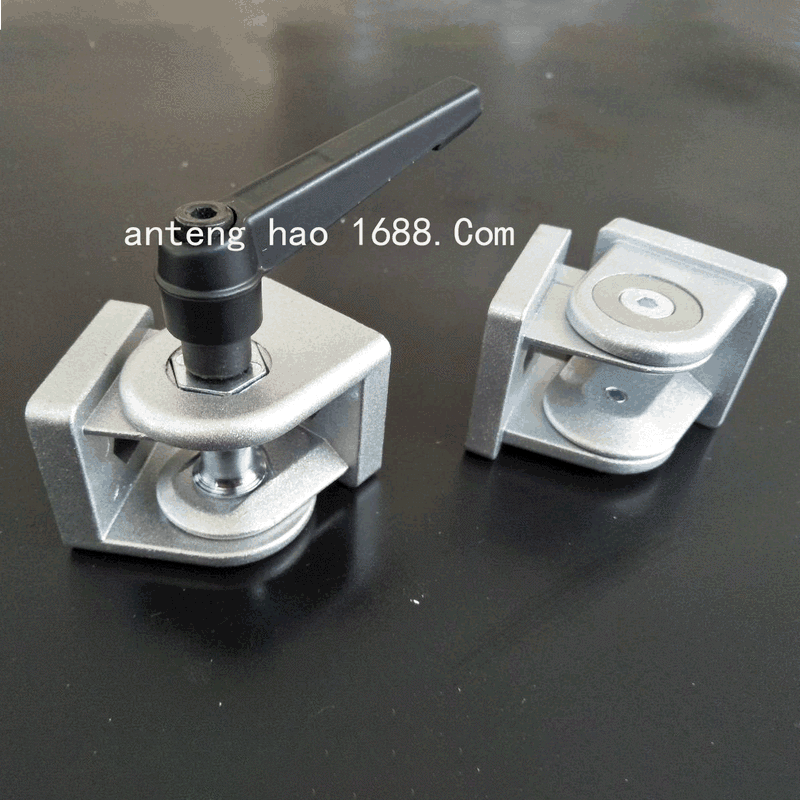 锌合金活动铰链带把手活动铰链铝型材配件活动铰链带手柄连接件