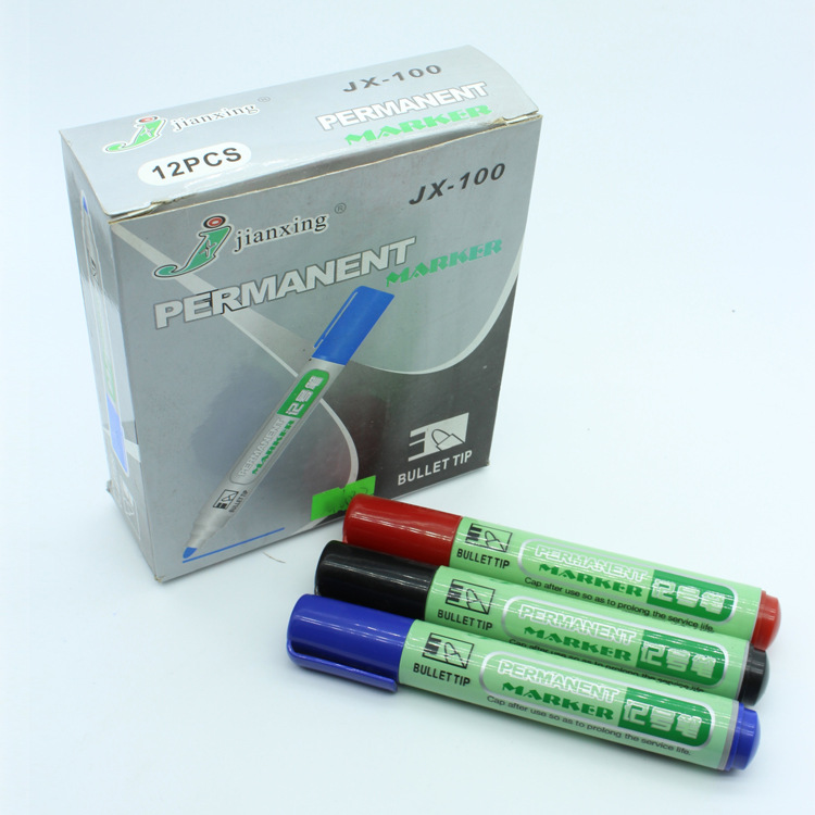 Marca impermeable al por mayor cabeza grande gancho de cabeza gruesa lápiz negro rojo azul aceite expreso fábrica logística al por mayor