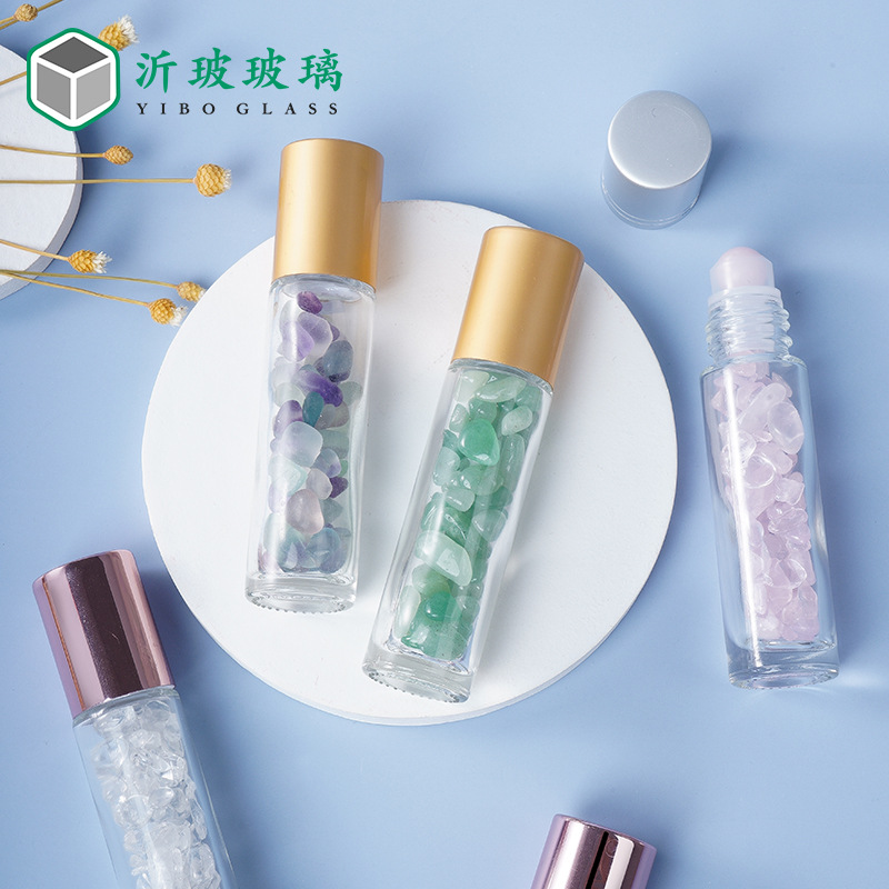 Organic glass rollerball bottle for essential oils