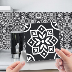 ET156跨境覆膜馬賽克瓷磚貼復古花磚瓷磚貼裝飾DIY自粘牆貼地板貼