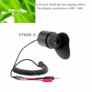 80-дюймовый портативный дисплей на голове 0,39-дюймовый OLED-дисплей с 12-кратным окуляром для поддержки диоптрийной регулировки