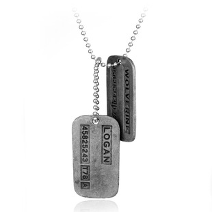 Spot X -Men Wolverine necklace double tag pendant pendant European and American movie peripheral jewelry wholesale