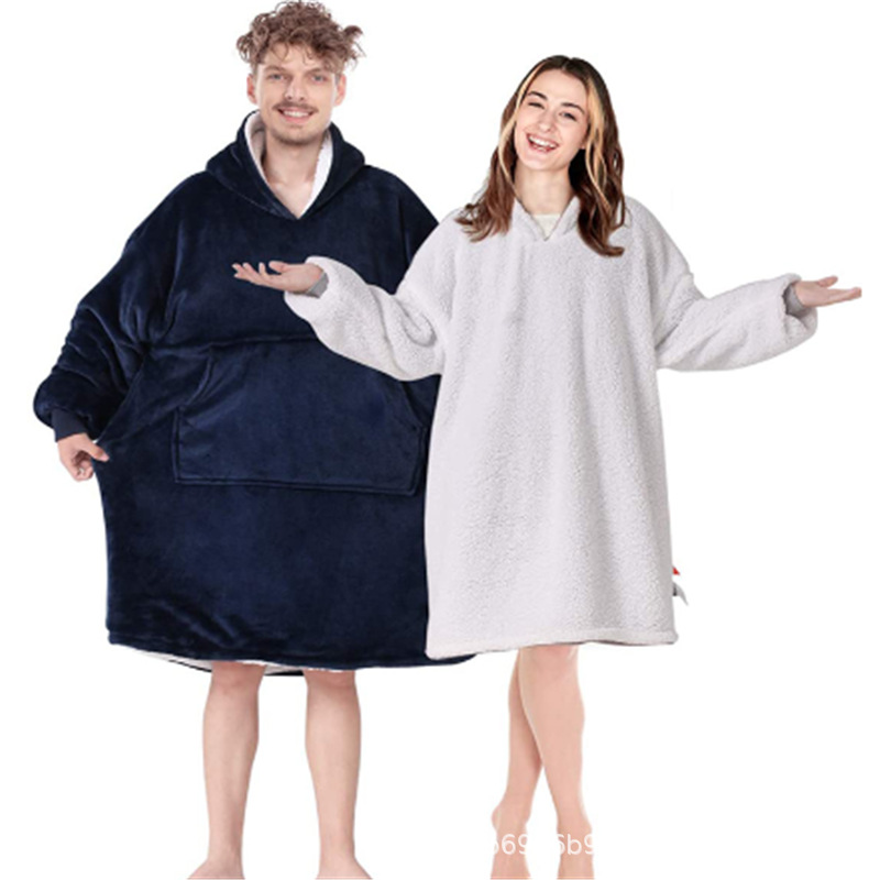 Transfronterizo camisón perezoso ropa pullover fleece con capucha manta de TV al aire libre a prueba de frío ropa perezoso Pijamas