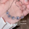 【Pigeon Egg Drop Silver】 Color Pulling Bracelet