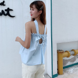 Летнее белье для повседневной носки, майка без рукавов, открытые плечи, свободный крой, эффект подтяжки