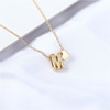 Fashionable universal necklace with letters, short chain for key bag  heart-shaped heart shaped, European style, English letters, simple and elegant design, wholesale