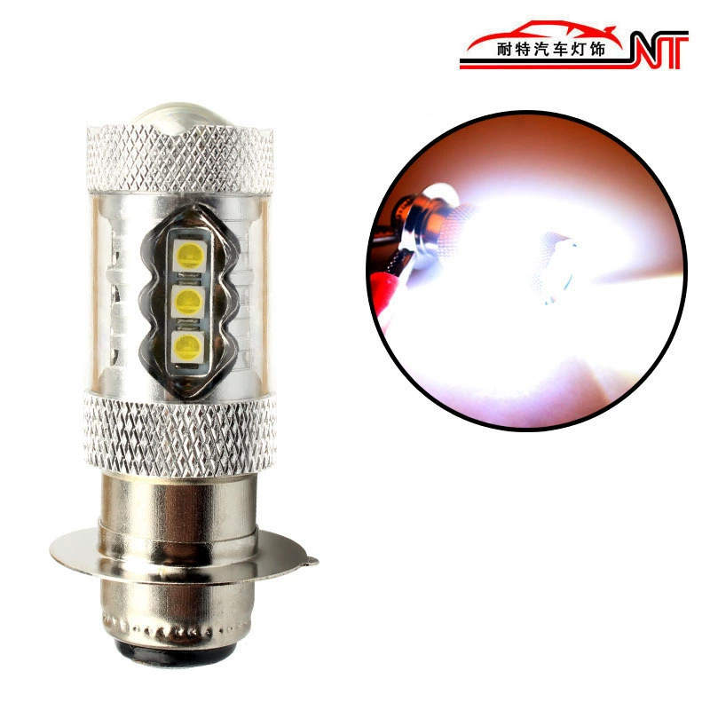 Мотоцикл светодиодные модифицированные фары H6 80W 16LED Противотуманные фары P15D мотоцикл фары высокой мощности