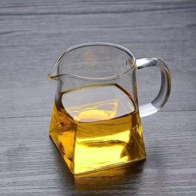 Tetera cuadrada de vidrio grueso con filtro de acero inoxidable resistente al calor, para té de flores/infusión, venta al por mayor de fábrica